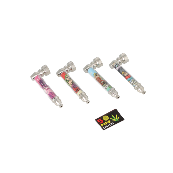 1 Monkey King Pfeife Metall verschiedene Motive 9cm + Siebe